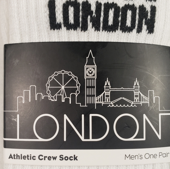 NWT Men's SOHOW1 Collection London Athletic Crew Socks - Picture 2 of 4